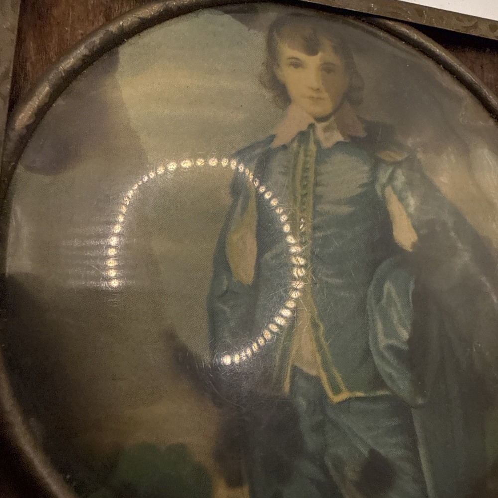 MINI ANTIQUE FRAMED The Blue Boy Thomas Gainsborough 3x3" - Picture 4 of 9
